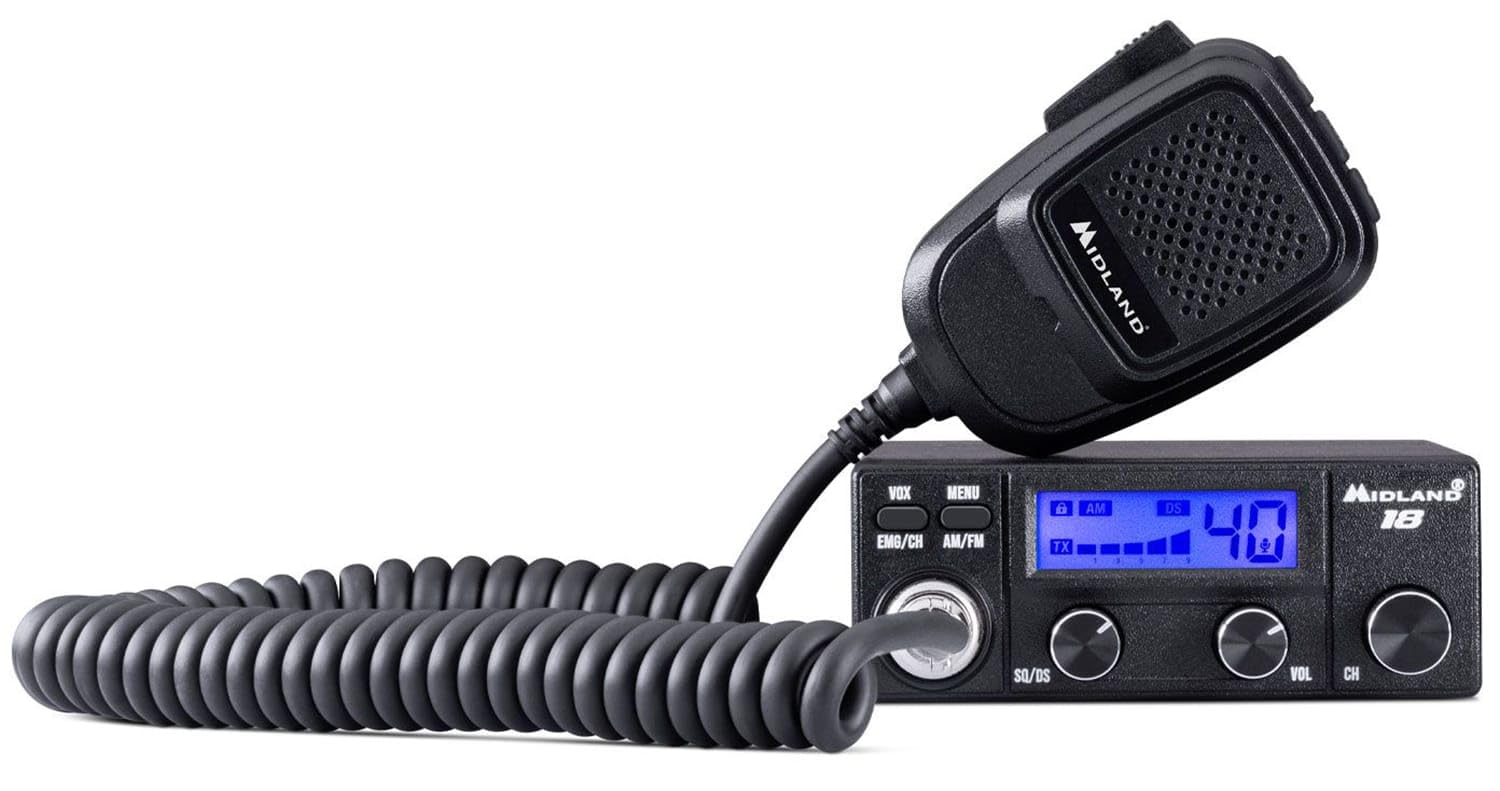 Midland 18 Ricetransmisor CB Vehículo st diseñado para ofrecer un Rendimiento Superior en un Formato más pequeño y Conveniente, sin comprometer la Calidad y Las características Premium.