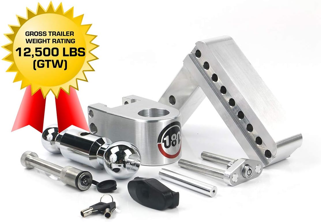 Flаѕh Dеаlѕ - 60% оƒƒ Weigh Safe 180 Hitch CTB6-2-KA Aluminum Adjustable 6 Drop & Chromed Steel Ball for 2 Receiver 12,500 GTW