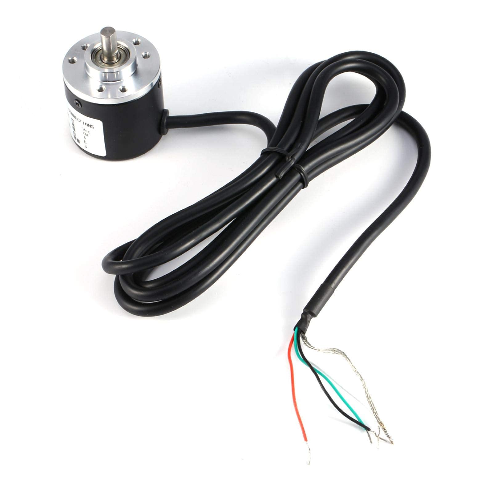 Encodeur Rotatif incrémental 600P/R, Arbre AB 2 Phases 6mm Tension Large 5V-24V, Performances de Travail Stables, Bonnes Conditions de Travail, Codeurs rotatifs magnétiques incrémentaux
