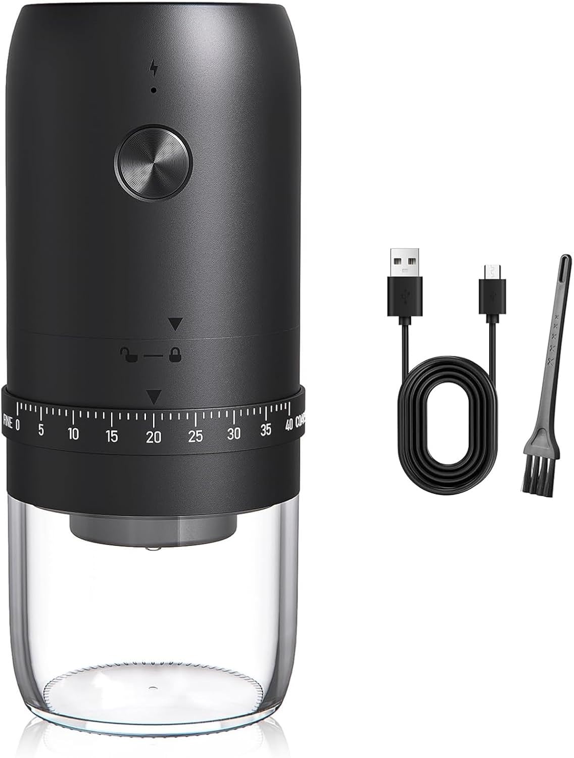 Molinillo de café pequeño Molinillo de café Recargable Herramienta de molienda adecuada para oficina y viajes Uso Café recargable