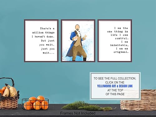 Miniatura 7 de Póster de mercancía musical, juego de citas inspiradoras motivacionales, mercancía de Broadway, regalo para fanáticos de la historia estadounidense,