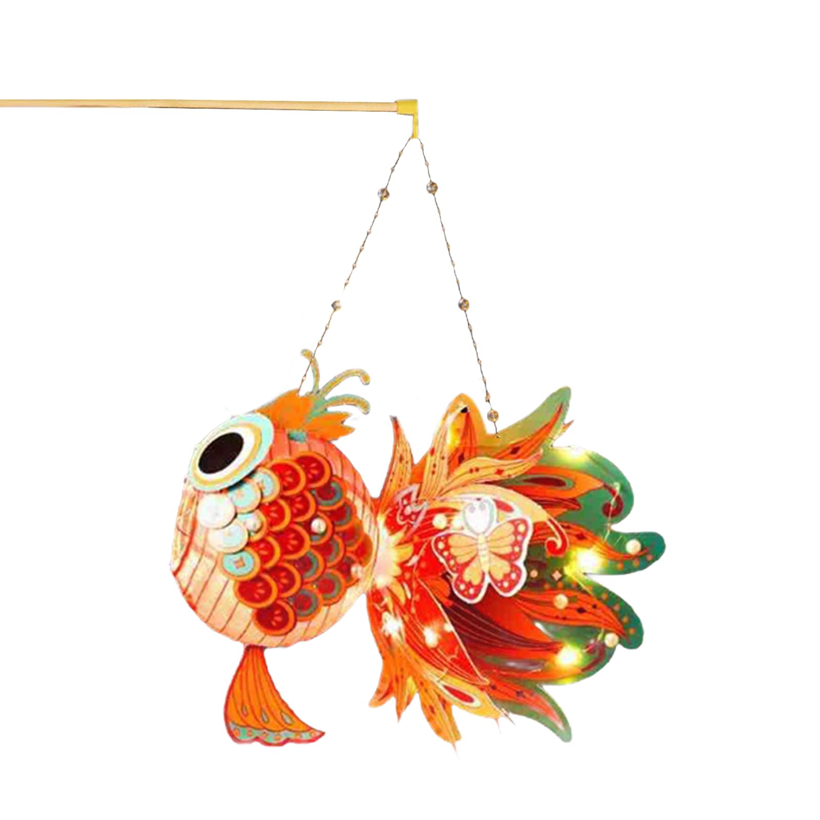 Elnwnnkc Of 4 Fancy Carp Lamp Set Festival Scaldfish Easy Assembly and Storage Lamps Cultural Home Decoration Cultural Home Decoration