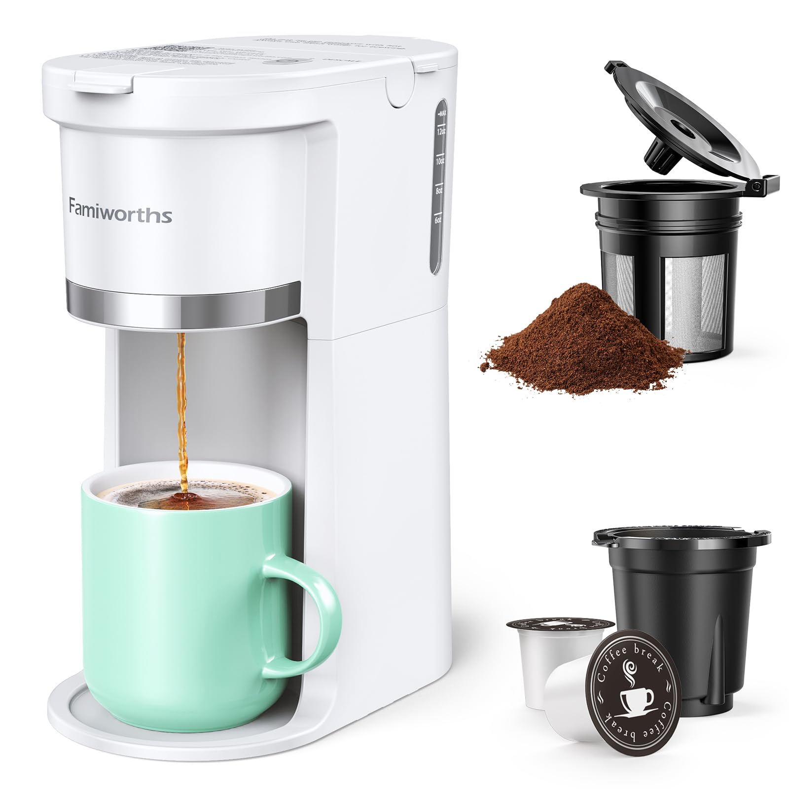 Buy Famiworths Mini Coffee Maker Single Serve, Instant Coffee Maker One