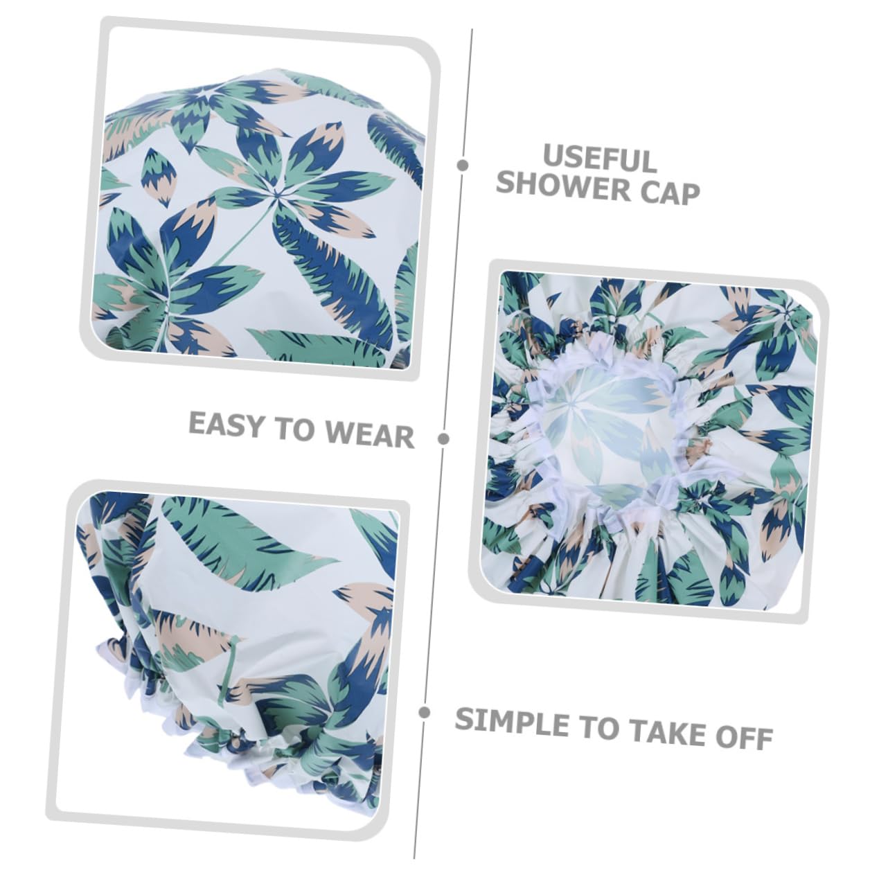 Healeved 10piezas Gorro De Ducha Reutilizable Para Mujer De Gorro Diseño Decorativo Tapa Elástica Para Baño y Tratamientos Capilares Para Cabello y Cuidado Del Pelo