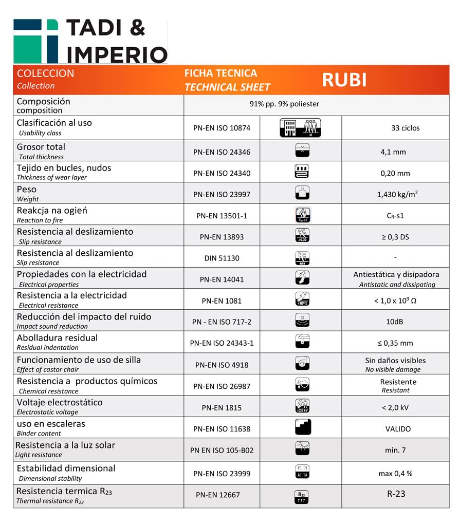 Tadi & Imperio1979 Tapis Rubis pour extérieur et intérieur - terrasse, Jardin, entrées, couloirs, Balcon, Salle à Manger, Cuisine - Disponible en Or et Beige - 85 x 250 cm.