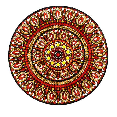 Handcrafted Luxury Mandala Wall Decor | Traditional Indian Handmade Wall Hanging for Living Room, Bedroom & Hallway | Elegant Home Décor Gift for Light Background Walls (10 * 10 cm, Style-7)-image-30