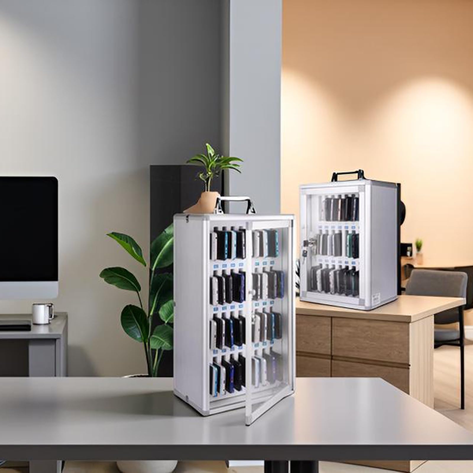 Armoire De Rangement pour Téléphone Portable De 12 À 60 Emplacements – Boîte De Rangement pour Téléphone pour Salle Classe Bureau Et Maison – Casier Mural Et De Bureau(12 Bits)