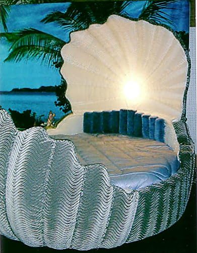 Luxury Design Escapes Sea Shell Round Bed with Led Lights King Size Adult (Jr. Bed Also Avail)