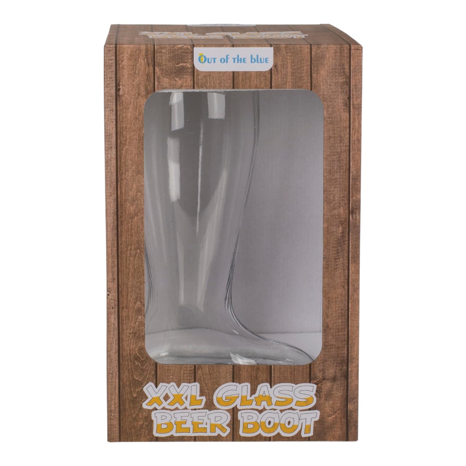ootb 78/7890 XXL buty do piwa szklane, pojemność ok. 2 l, przezroczyste, 23,4 x 17,4 x 37,5 cm, 1 sztuka