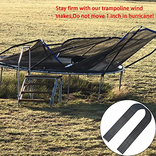 Image of BTSULYOO 12 Pack Trampoline Wind Stakes 12-in Coated Rebar Ground Anchor