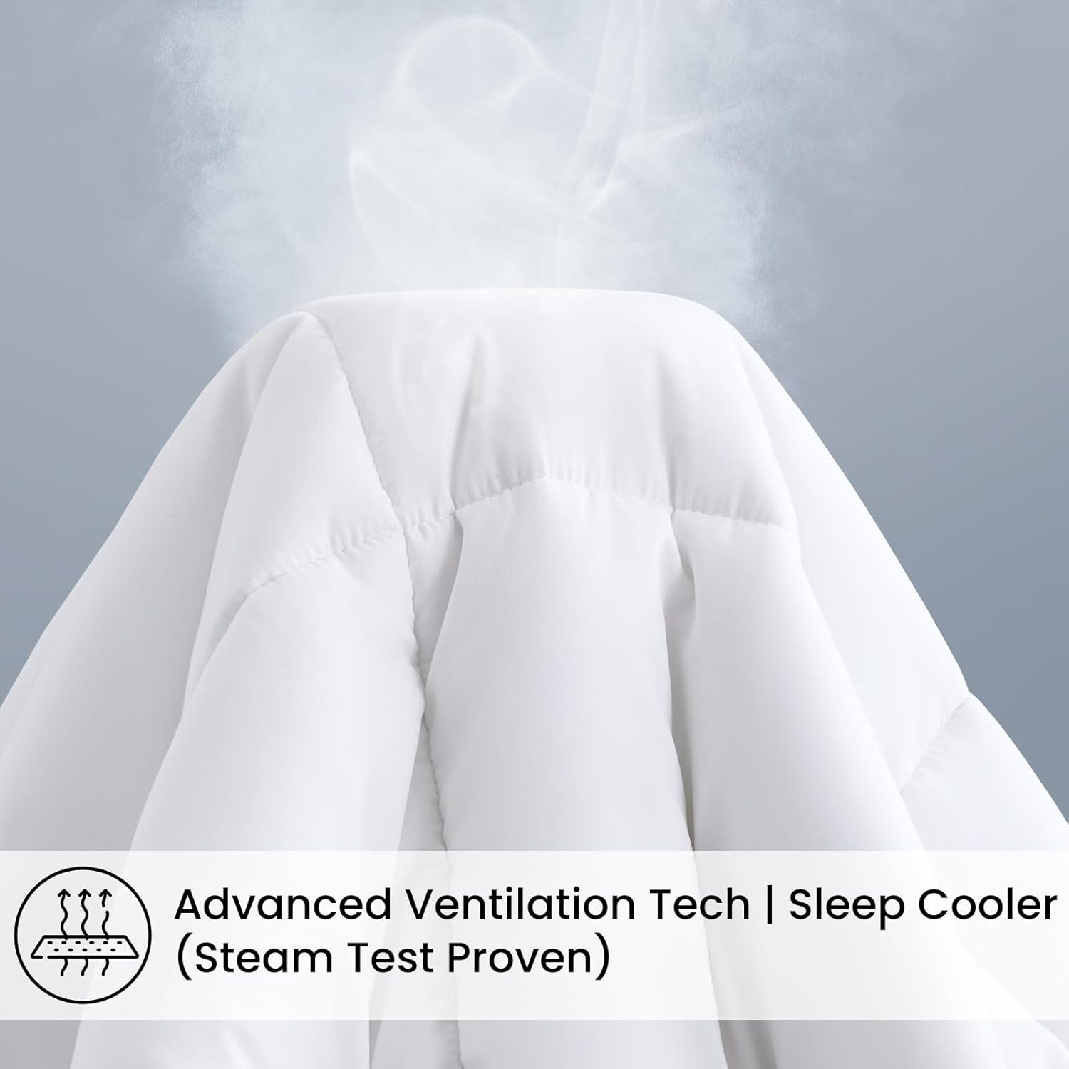COHOME Comforter - Down Alternative Duvet Insert - All-Season Warm Comforter (Pure White, Oversized Queen Comforter) - Image 4