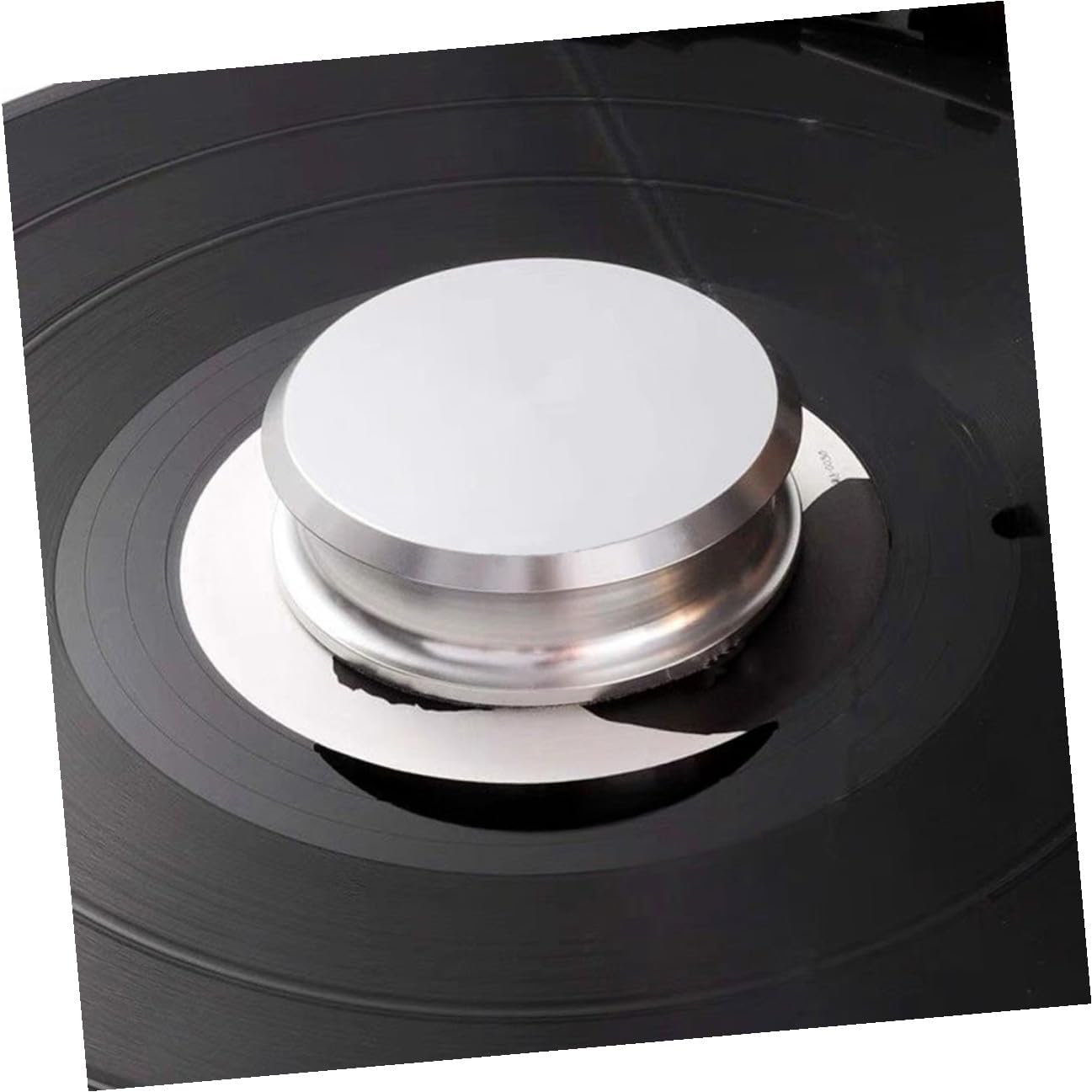 Vinyl Record Weight Disc Stabilizer Clamp for Turntables Professional Balanced Record Player Part Silver with Level for HiFi Vinyl Accessories
