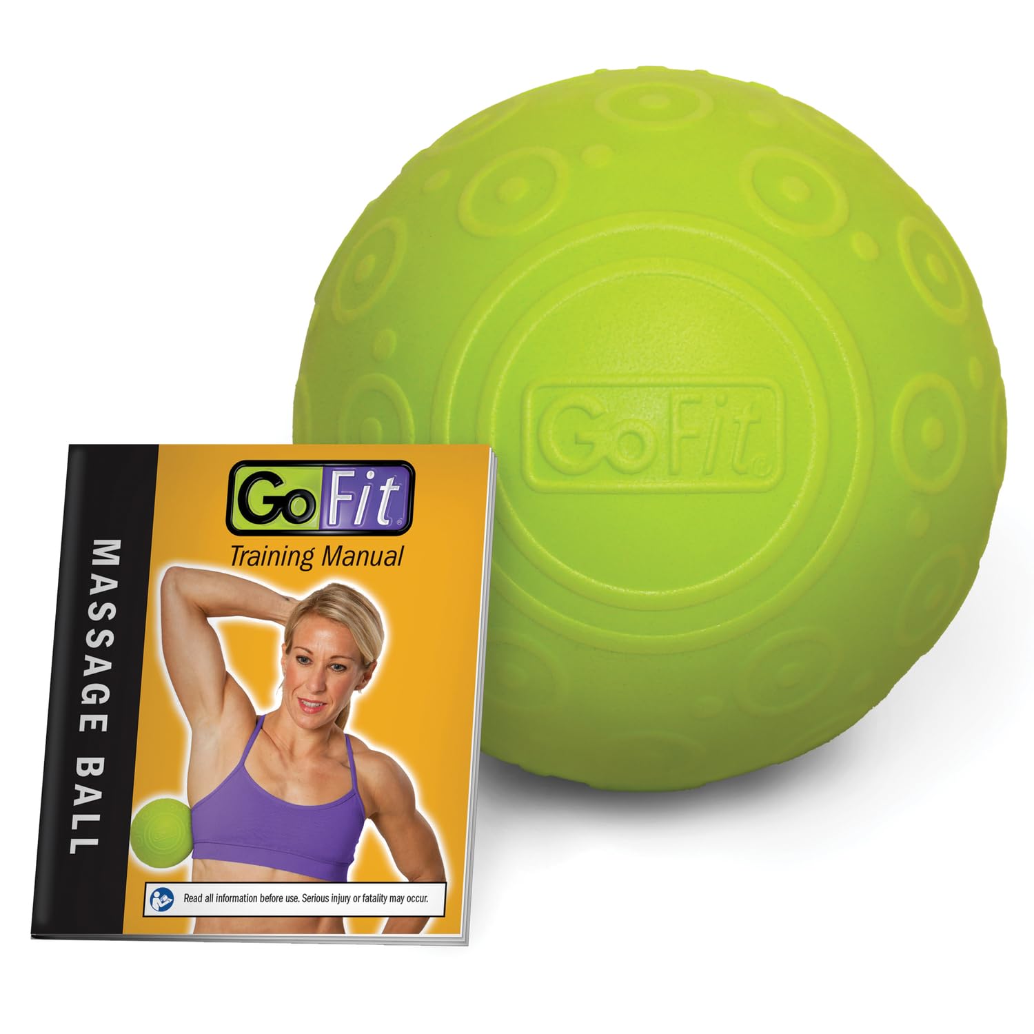 GoFit 5 Inch Massage Ball - Muscle Pain Management, Green