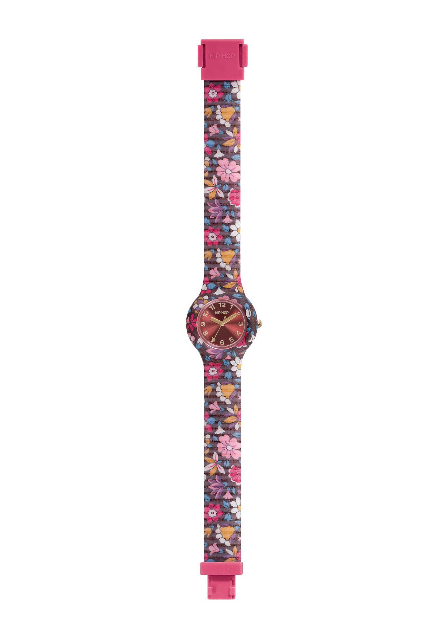HIP HOP, Flora-Kollektion, Damenuhr mit Quarzwerk, Armband aus hypoallergenem Silikon und Liberty London-Gewebe, Gehäuse 32 mm, wasserdicht