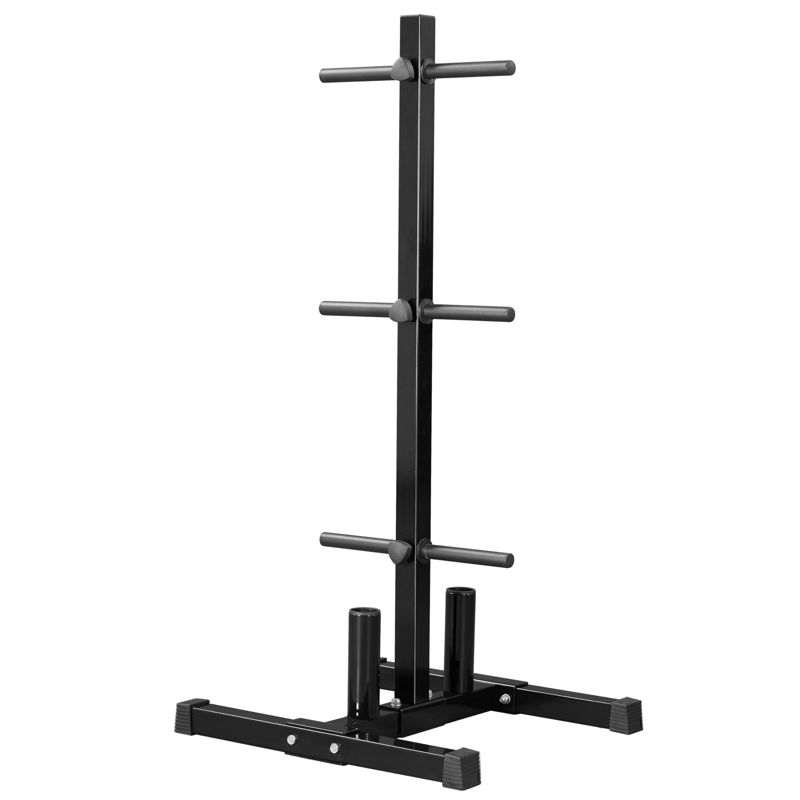 Yaheetech Rastrelliera Pesi Dischi Supporto per Manubri Piastre per Pesi Portata 400 kg Albero Rastrelliera Olimpica Allenamento in Metallo per Fitness da Palestra Uso Domestico