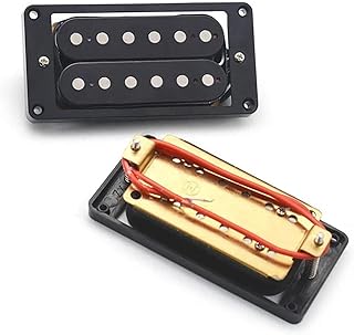 6 String Electric Guitar Pickup Double Coil Humbucker Electric Guitar Pickup With Installing Frame Guitar Accessories guitar pickup set (Color : Neck and Bridge)
