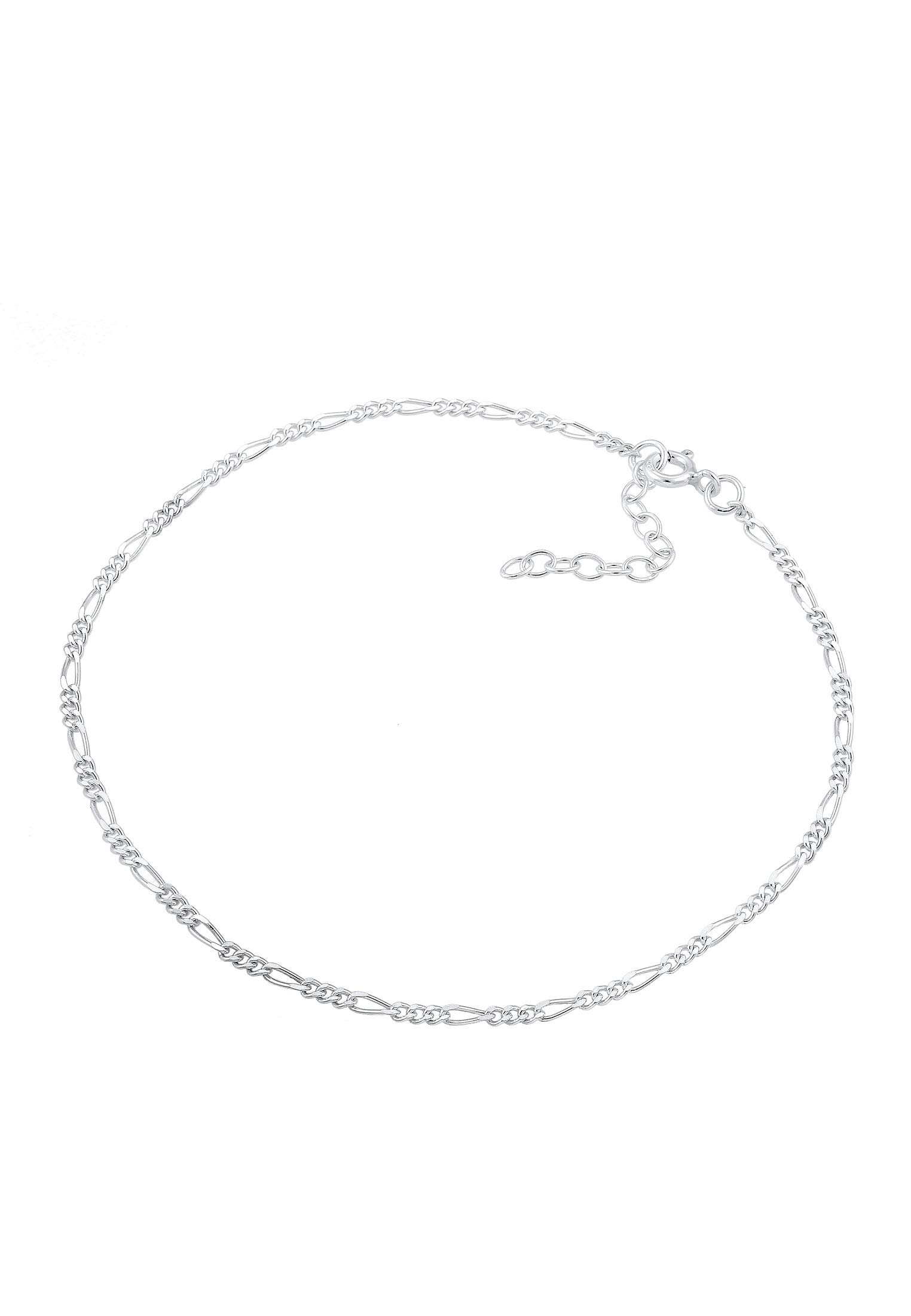 Elli Tobillera Figaro Basic atemporal para mujer, plata de ley 925