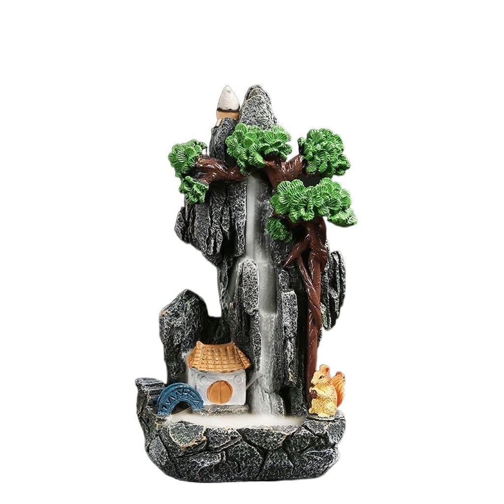 Incense Burner Purple Sand Backflow Incense Burner Zen Bergamot Sandalwood Home Living Room Aromatherapy Stove Ornaments Waterfall Incense Burne
