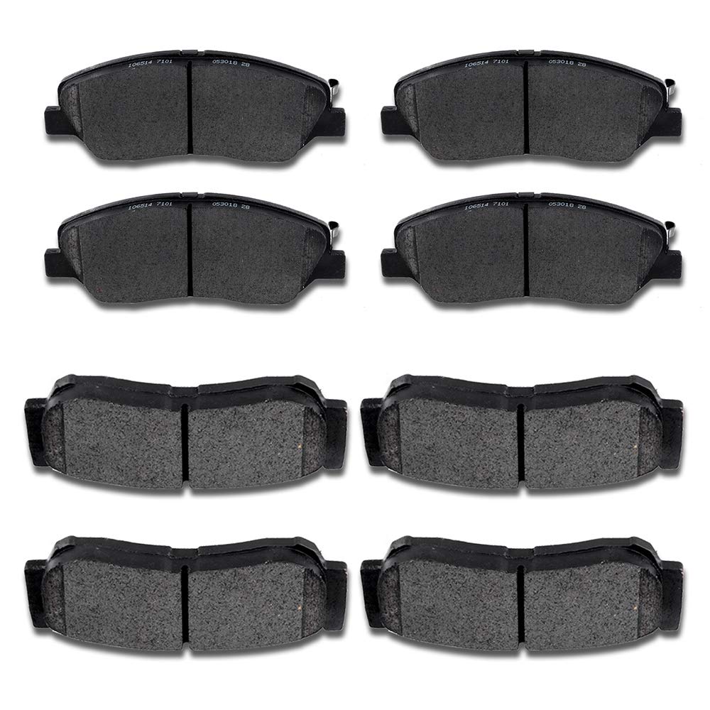 cciyu D1297 D1202 Ceramic Front Rear Disc Brake Pad Set Fit For 2007-2009 For Hyundai For Santa Fe,8pcs