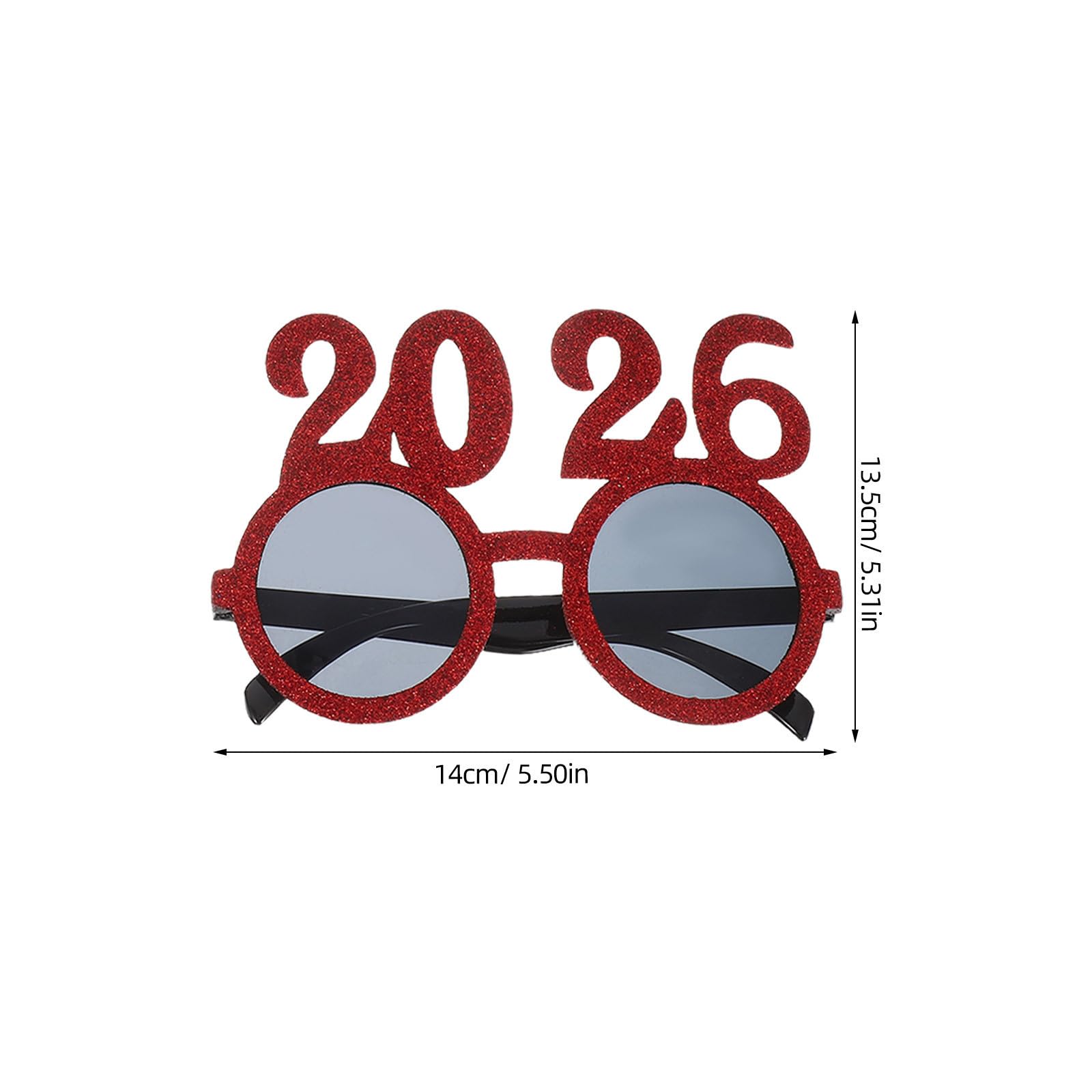TOYANDONA 16 Stück Partybrille aus PC für Silvester und Neujahr, Leicht | Retro Design mit Bunten Zahlen, Festliche Deko für Selfies, Robust und Formstabil, für Feiern