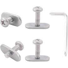 316 SS Kayak Rail Track Screws M6 Long Stainless Steel Nuts Hardware Mount Accessories System Bolts Mounting Gear Replacement Kit for Kayaks Rails Canoes Boats