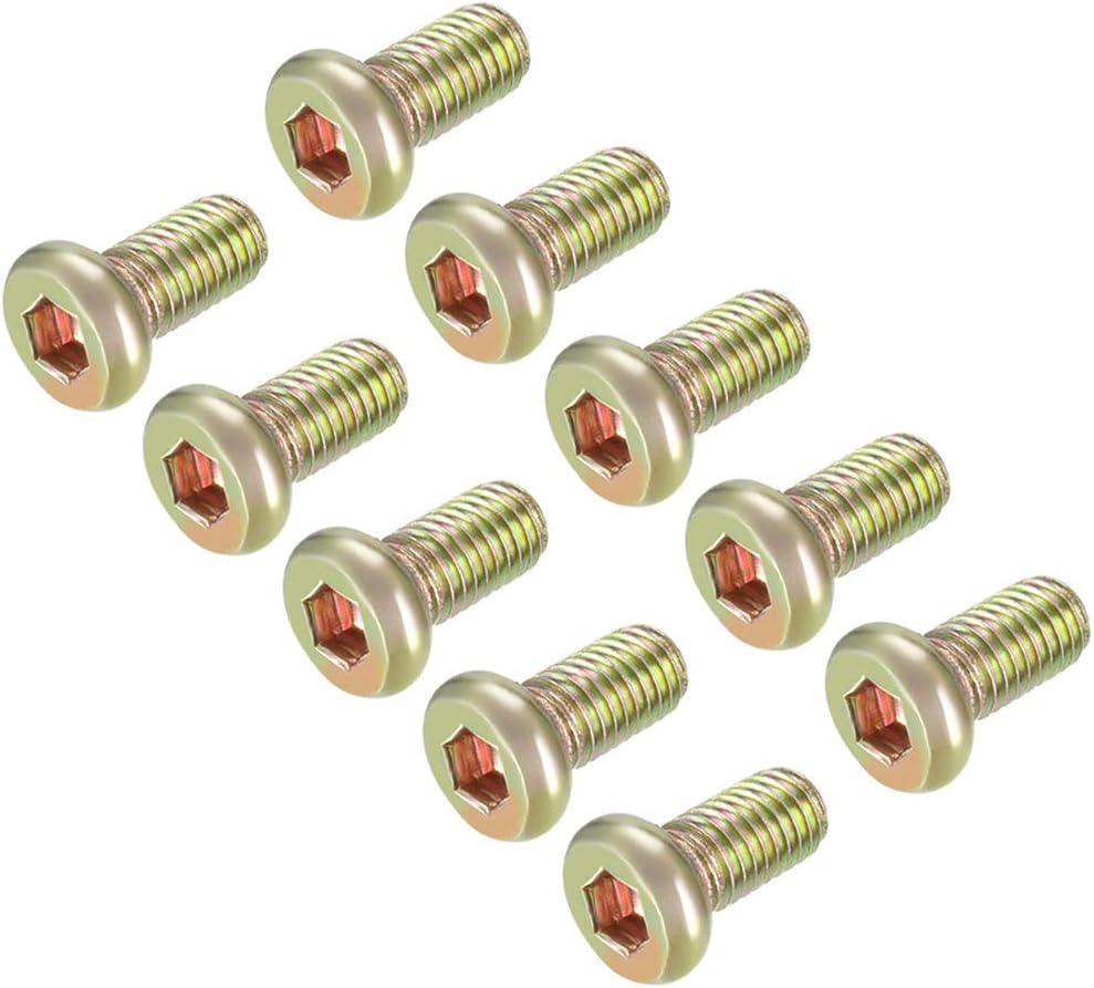 Amazon.com: uxcell M8x16mm Furniture Screw Hex Socket Machine Screws ...