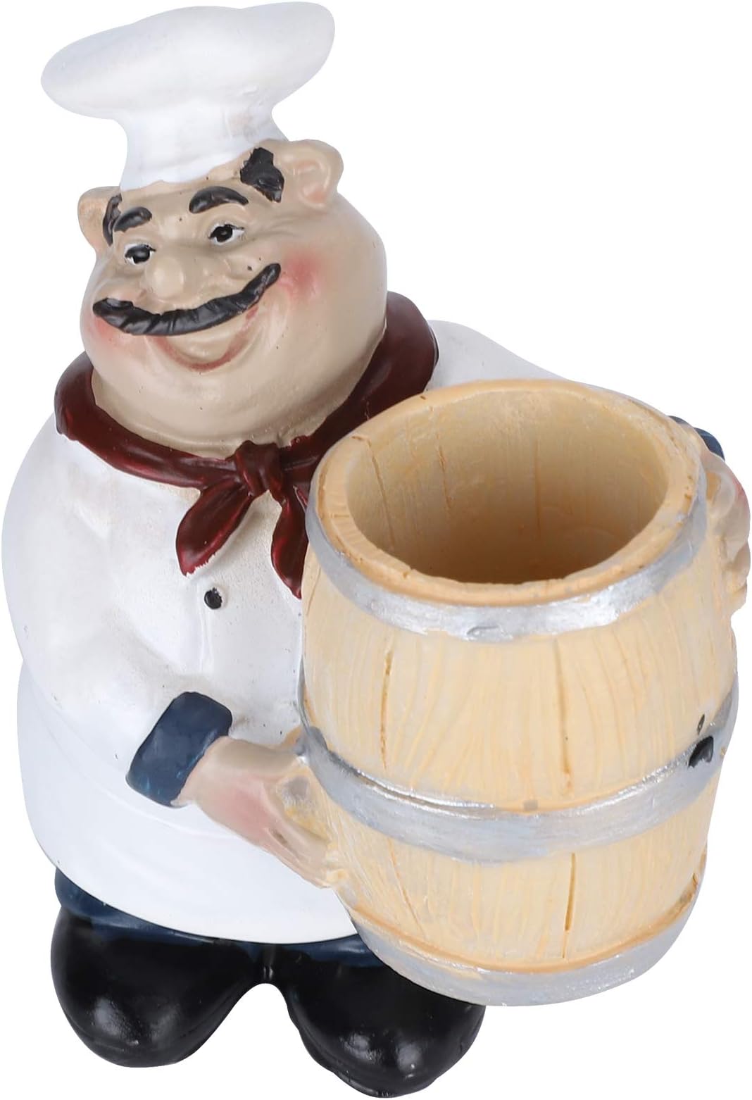 French Chef Holding Crock French Chef Pierre Decorative Toothpick Holder Figurine Kitchen Decor Chef Figurine for Kitchen Home Decor