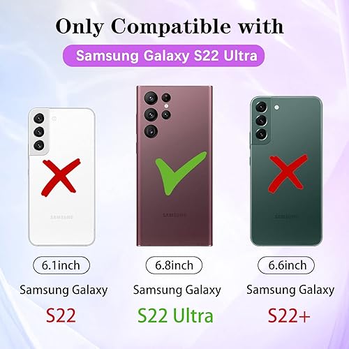 Miniatura 2 de Oqplog Funda de teléfono resistente para Samsung Galaxy S22 Ultra 5G de 6.8 pulgadas para niñas, niños, mujeres y niños, linda cubierta dura de
