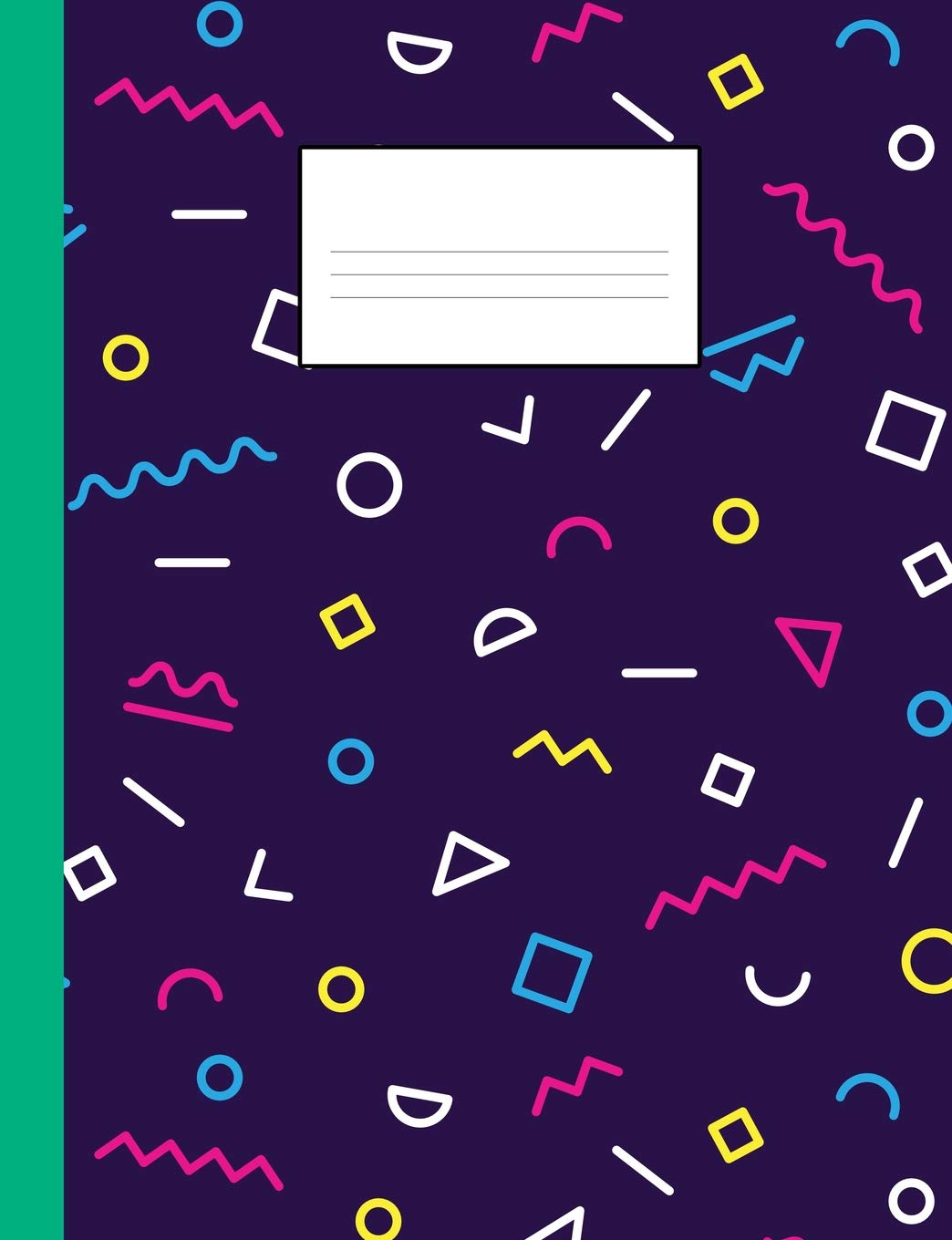 Amazon.in: Buy 80s notebook: A fun and trendy 80's theme composition book:  College ruled, soft back: Perfect for school work: Memphis print shapes  pattern design Book Online at Low Prices in India |