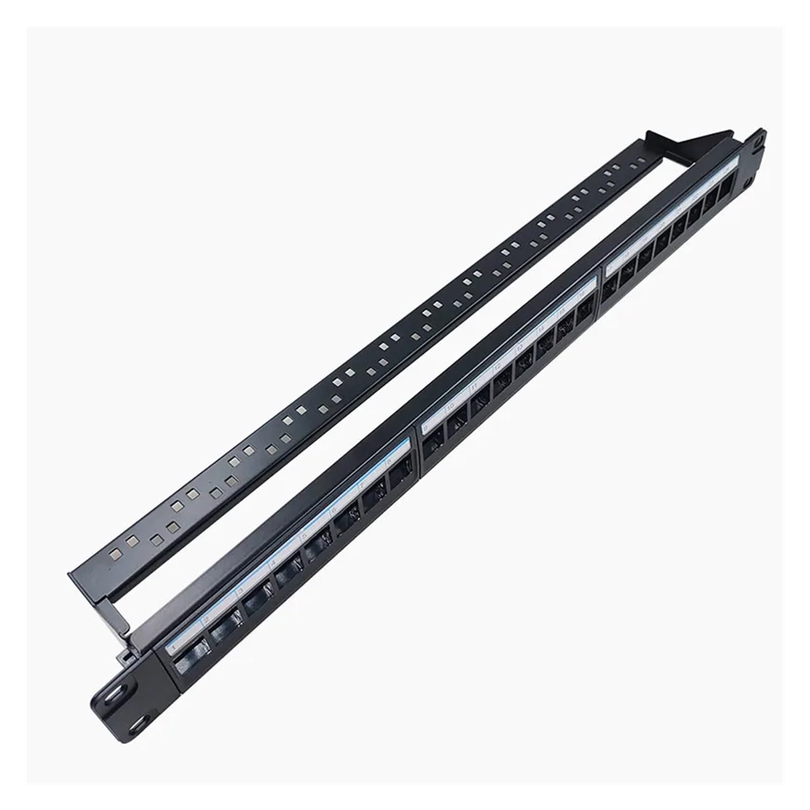 Ungeschirmtes 24-Port-Leerrack, Netzwerk-Patchpanel, 19 Zoll