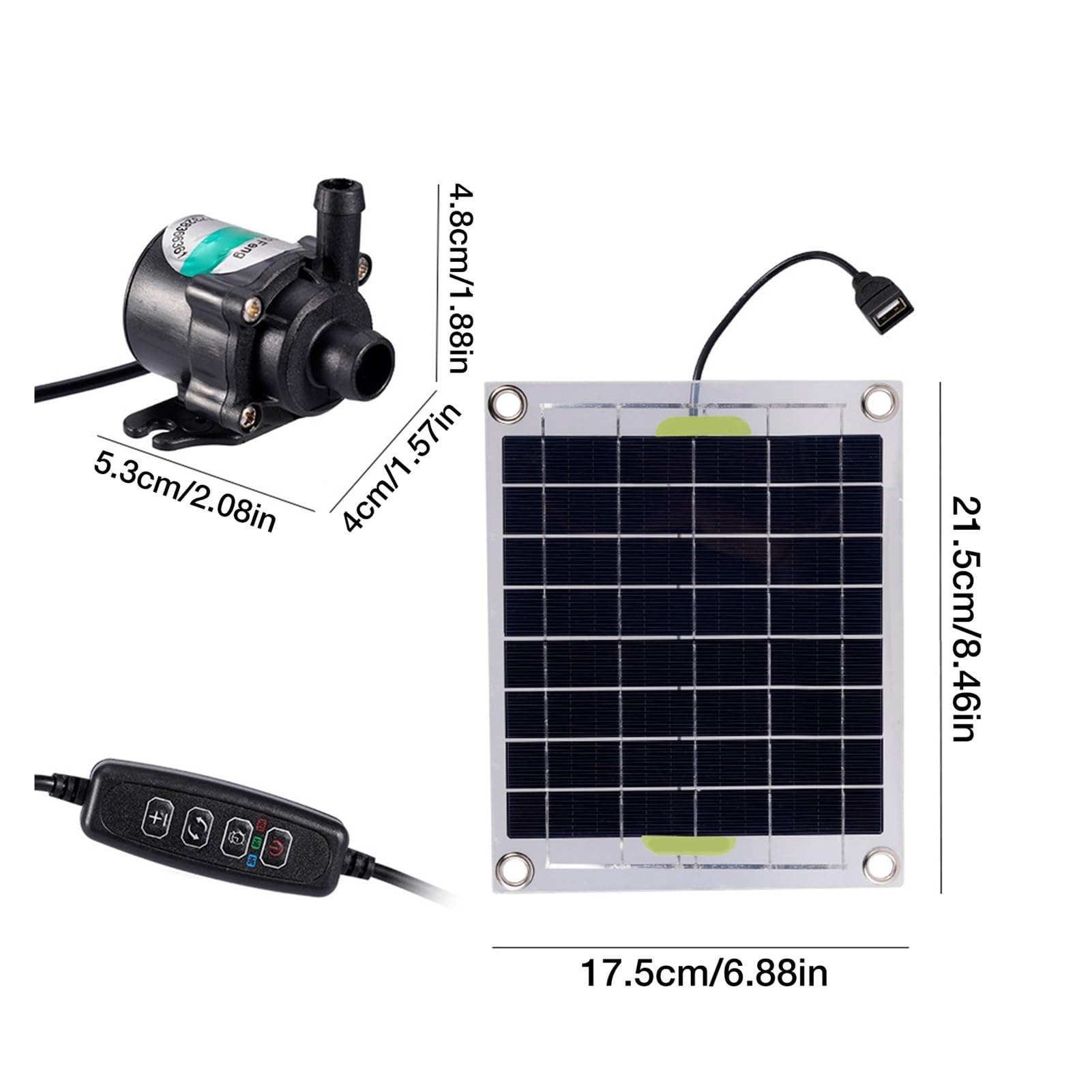 Bomba solar para estanque Bomba de agua solar 10W Bomba de fuente al aire libre con panel solar separado Kit de bomba de agua solar al aire libre for la decoración del estanque del tanque de peces con