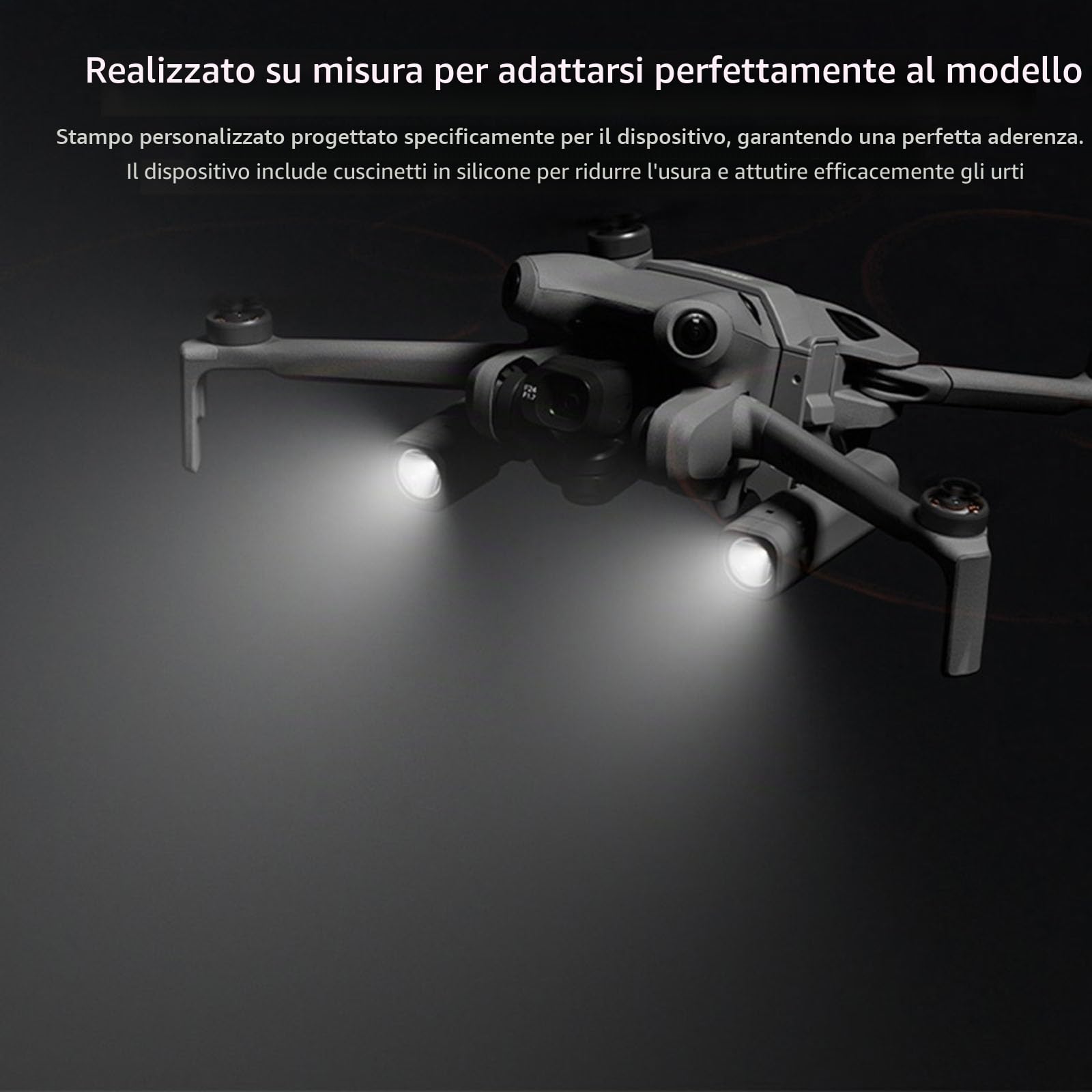 Mini4 Pro Drone Searchlight Luce Notturna per DJI Mini 4 Pro Ricaricabile Doppia Luce Rotazione a 360 ° Modalità multiple Luce di volo notturno
