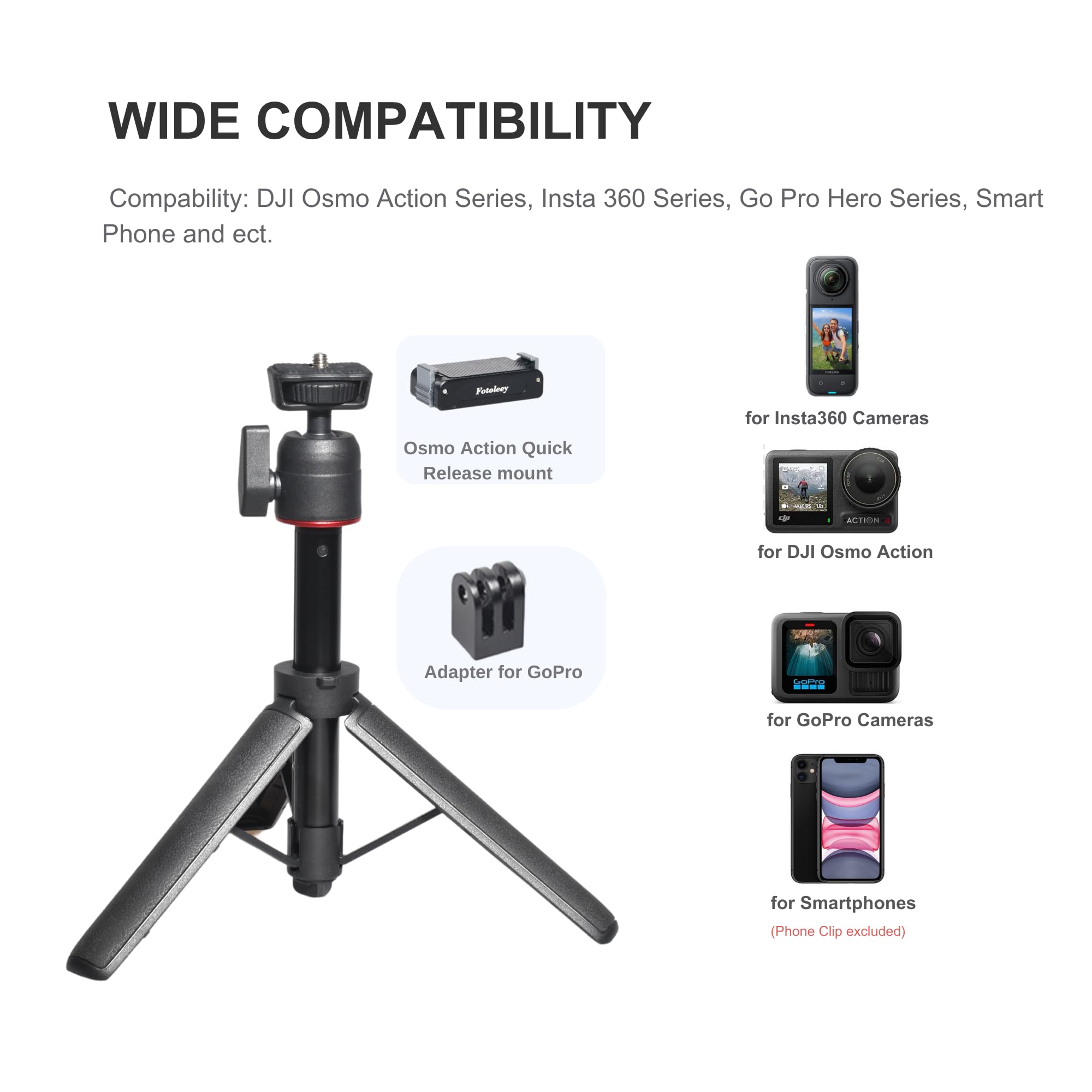 EJ.life Mini Trépied Pliable Mini Trépied De Bureau, Trépied Pliable