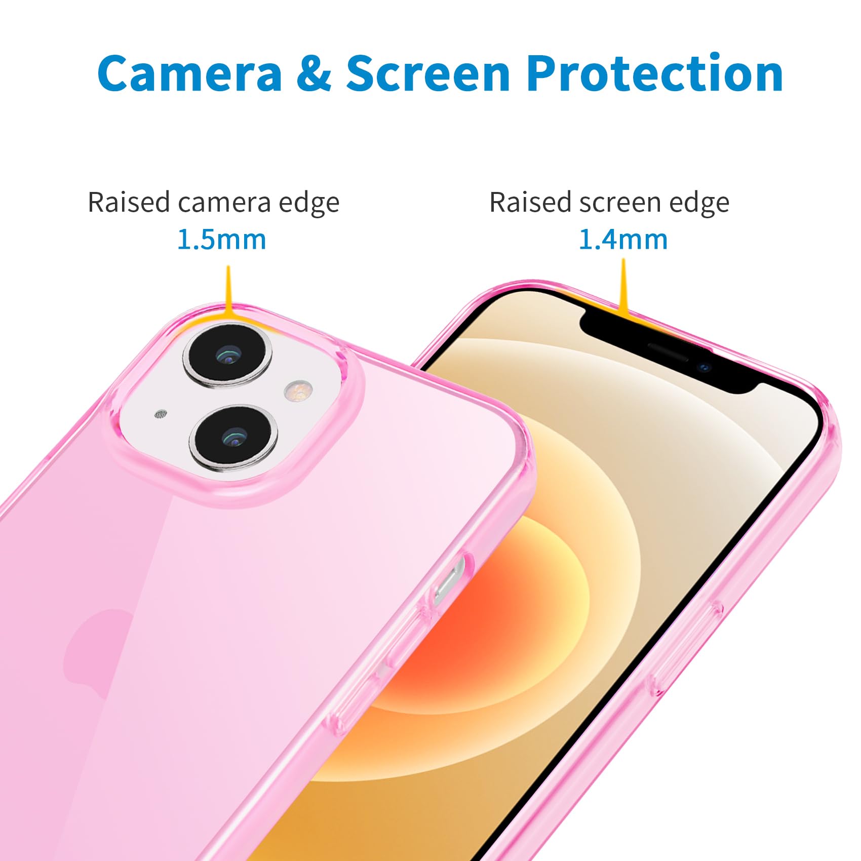 Custodia Per IPhone 12/12 Pro Con Cursore Proteggi Fotocamera – Cover Mista Trasparente + Bordo Antiscivolo E Pellicola Inclusa - 2