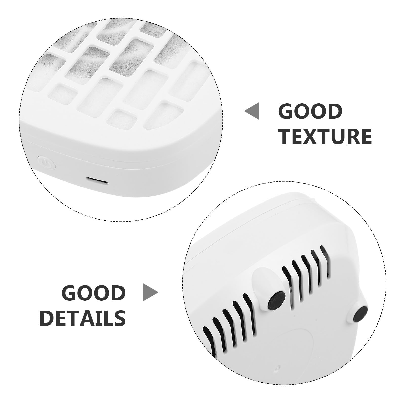 Colector de Polvo de Uñas, Aspiradora de Manicura Mini de Escritorio, Blanco, Portátil, Protección contra Sobrecalentamiento, para Técnicos de Uñas y Uso en Salón y Hogar