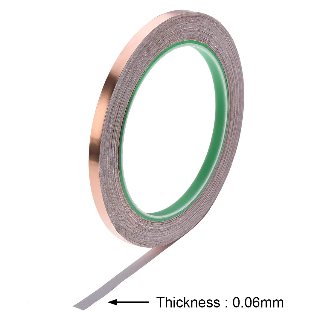 Nastro conduttivo, nastro biadesivo in lamina di rame, 8 mm x 20 m, per schermatura EMI, vetro colorato, riparazioni elettriche, confezione da 2 rotoli