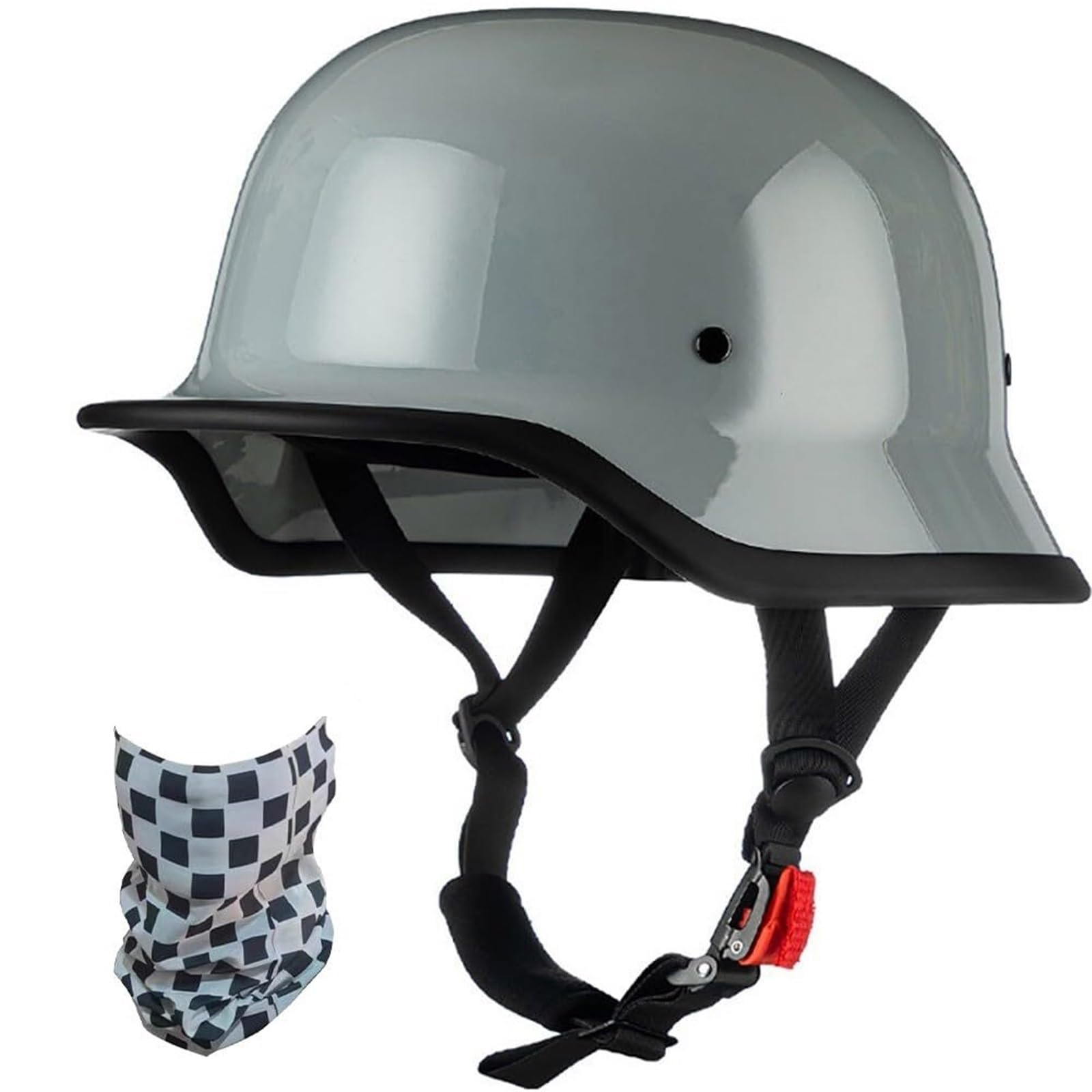 Phantom Mini Kask Motocyklowy Otwarty Certyfikat Atest ECE 22.06 Dopuszczony do Ruchu Skorupa ABS Szybkie Zapięcie Cruise Bobber z Kominiarką Skuter Chopper
