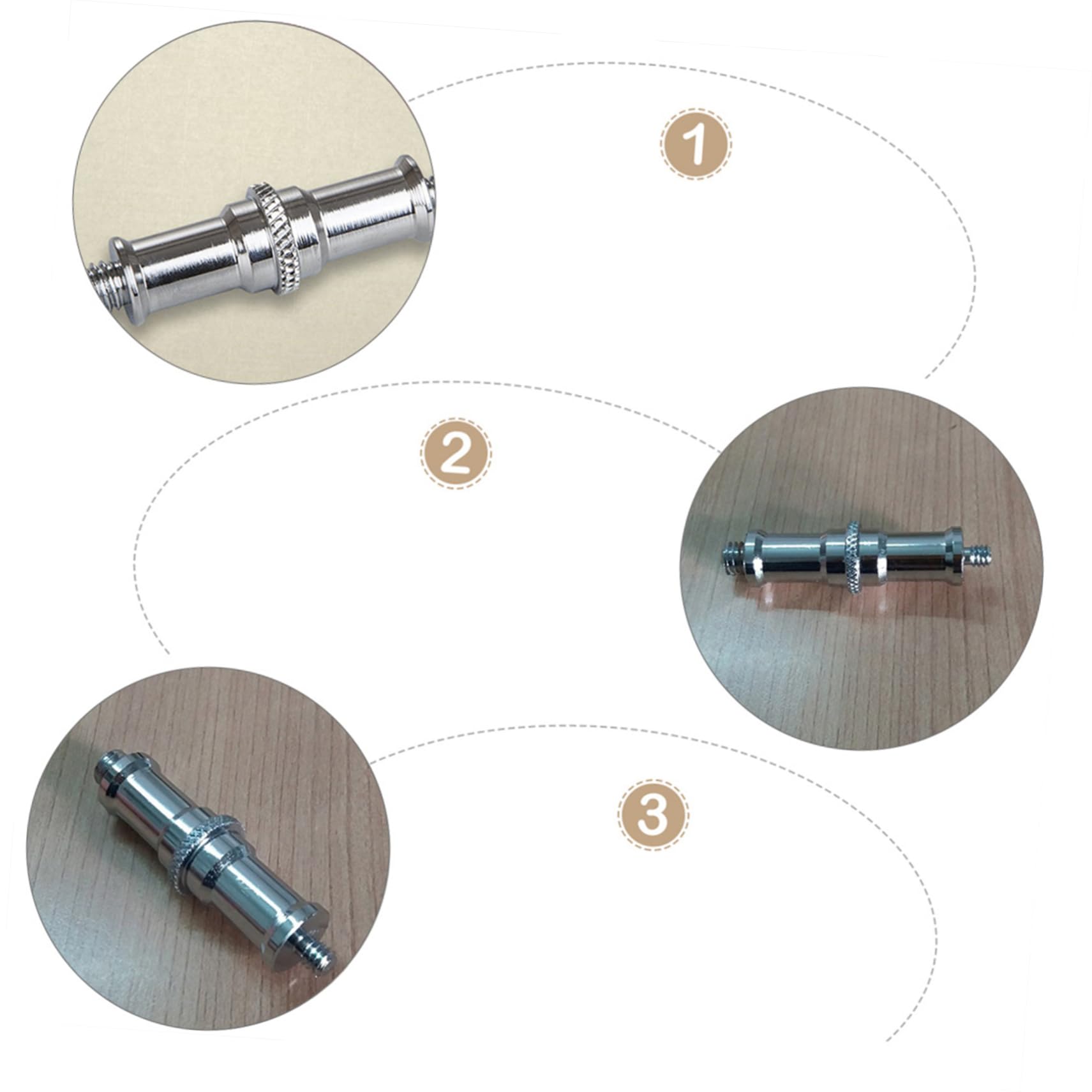 LALAFINA Threaded Screw Adapter 1/4 to 3/8 Male Convertor Quick Install Adapter for Camera Accessory Mount