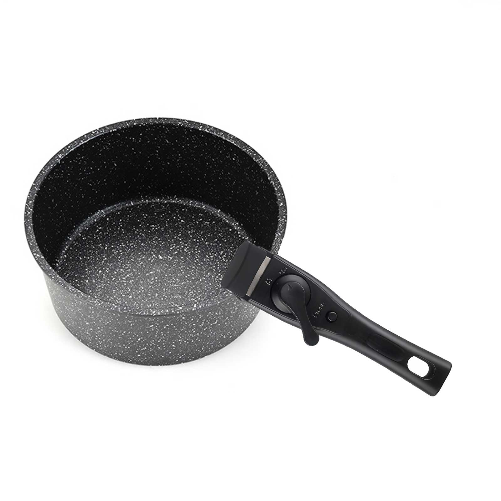 Set di pentole e padelle, 5 pezzi, set di pentole e padelle antiaderenti con coperchio manico staccabile, set di pentole da cucina a induzione per tutti i tipi di piano cottura
