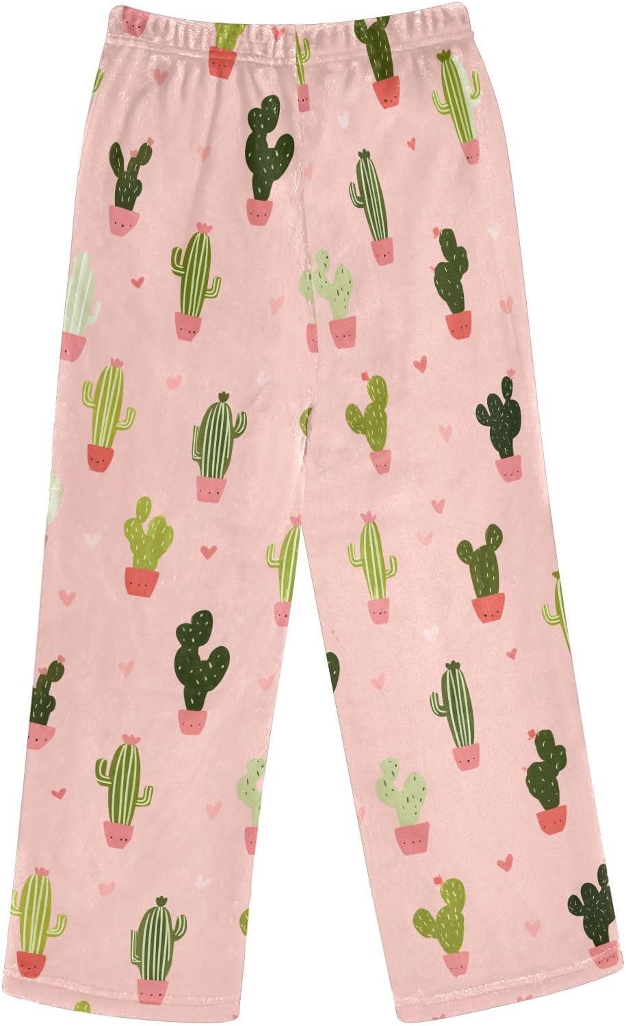 visesunny Colorful Cactus Boys Pants for Kids Fleece Bottoms Long Jogger Pants Trousers with Pockets Size 6-14Y