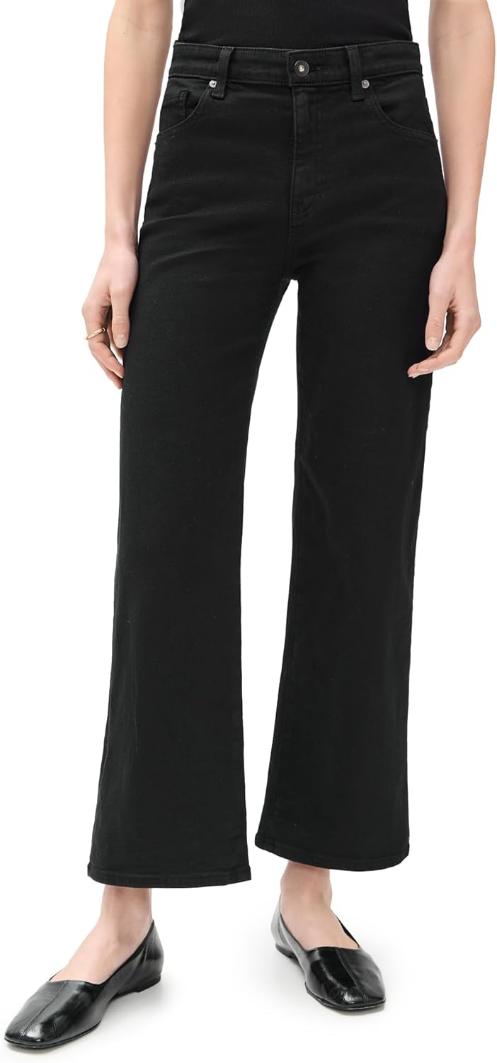 AG Adriano Goldschmied Womens Saige Mid Rise Wide Leg Crop