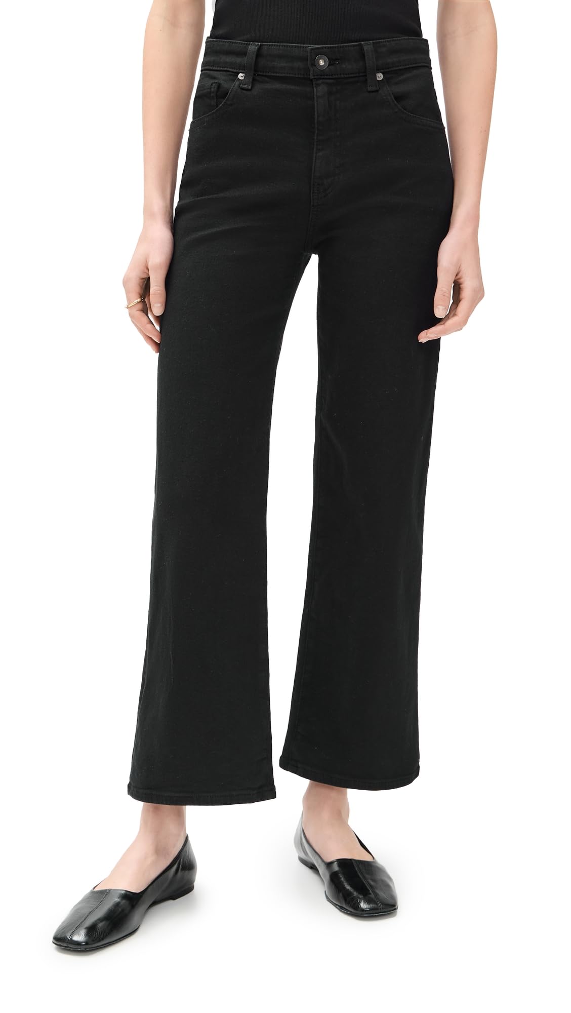 AG Adriano Goldschmied Womens Saige Mid Rise Wide Leg Crop