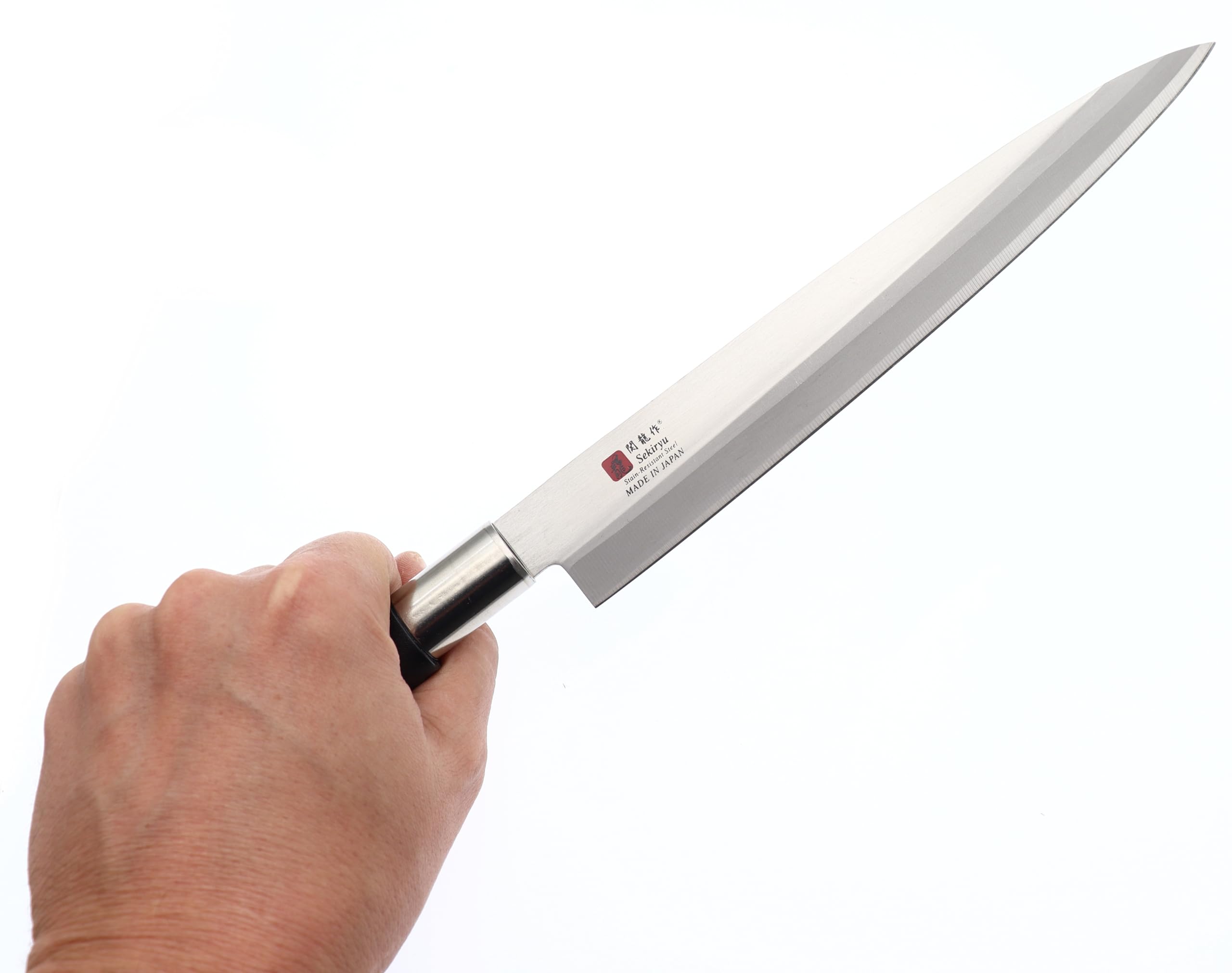 COCKTAIL7 Couteau Japonais Sashimi Yanagiba Lame 210 mm, Couteaux de Cuisine Special Poisson Fabriqué au Japon