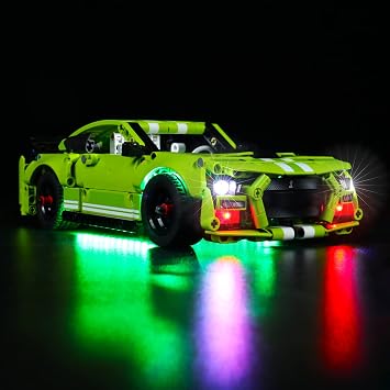 VONADO LED Light Kit Compatible with Lego Technic Ford Mustang Shelby GT500 42138, DIY Lighting for Mustang 42138 (NO Model, ONLY Light)