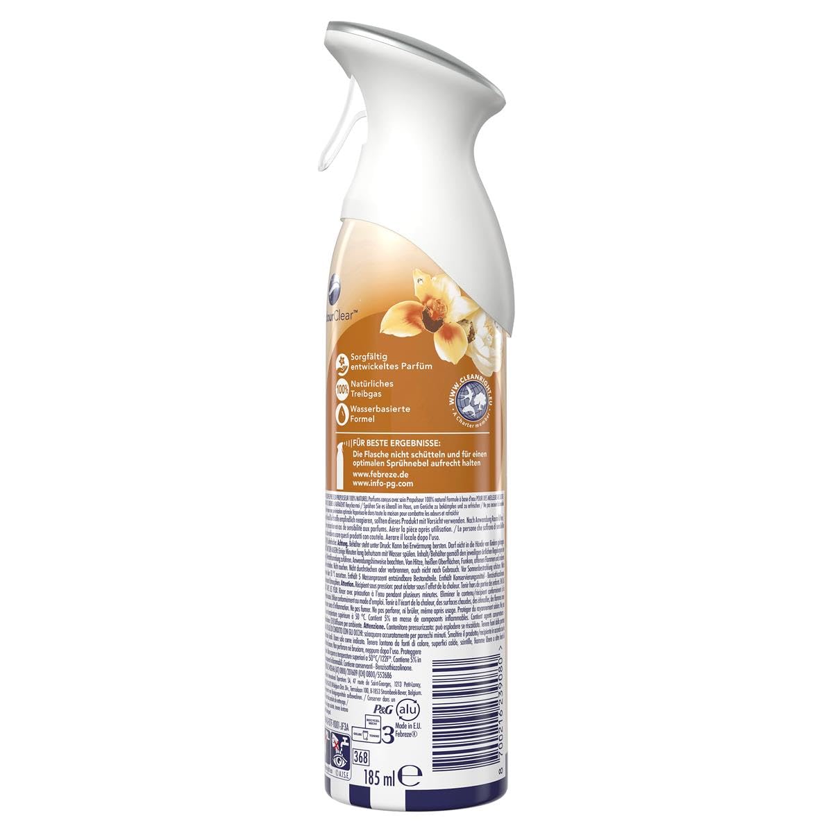 Febreze Deodorante spray orchidea dorata, 6 x 185 ml, 2 in 1, antiodore e freschezza