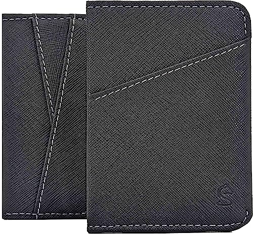 Stylio Front Pocket Minimalist Wallet | Slim Leather Wallet |Best Gift for Men and Women |RFID Blocking Credit Card Holder | Real Leather Wallet | Thin Cool Slim Wallet Men's | Small RFID Wallet