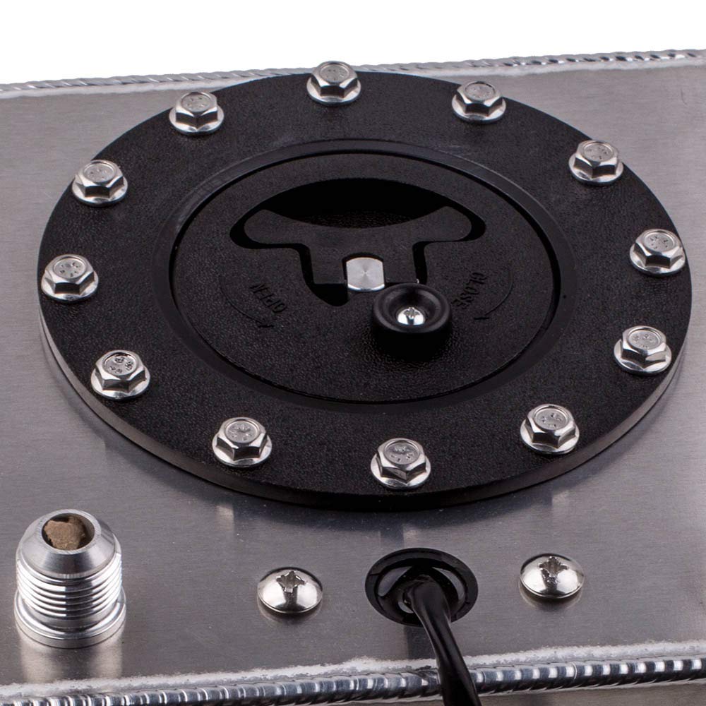 maXpeedingrods Depósito de pilas de combustible universal de aluminio de 10 L/2,5 galones con sensor de llenado