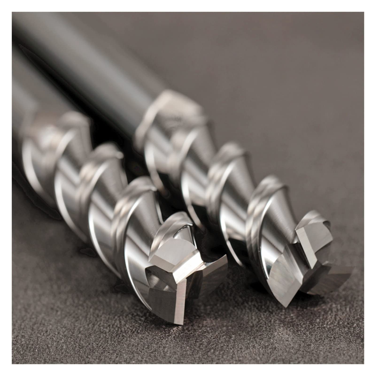 Fraises à défoncer CNC Outil de travail du bois 3 lames carbure cémenté Fraise à bout aluminium cuivre bois Cutter en acier tungstène Taille : 10 x 10DX75L-3F, couleur : 5 pièces)