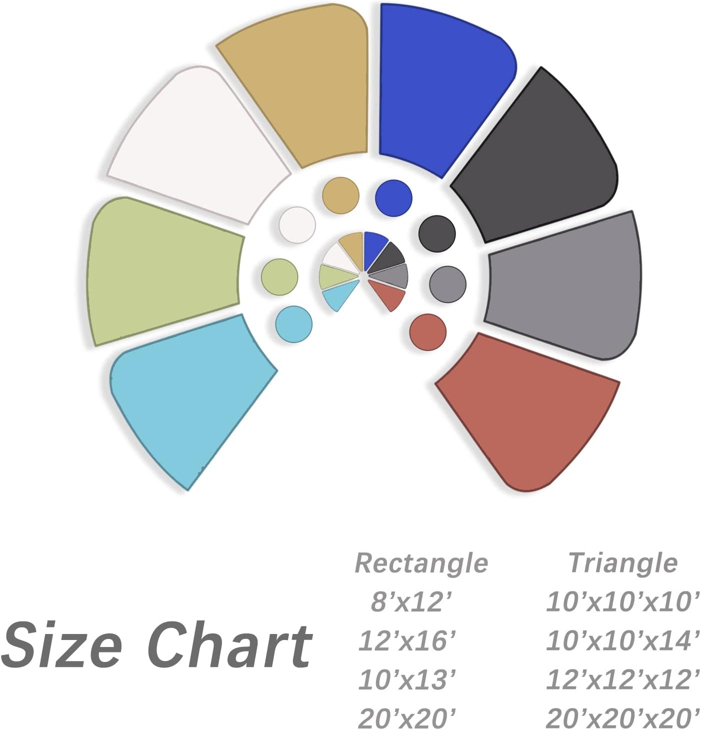 LOVE STORY 8' x 12' Rectangle Sand Sun Shade Sail Canopy UV Block Awning for Outdoor Patio Garden Backyard : Patio, Lawn & Garden