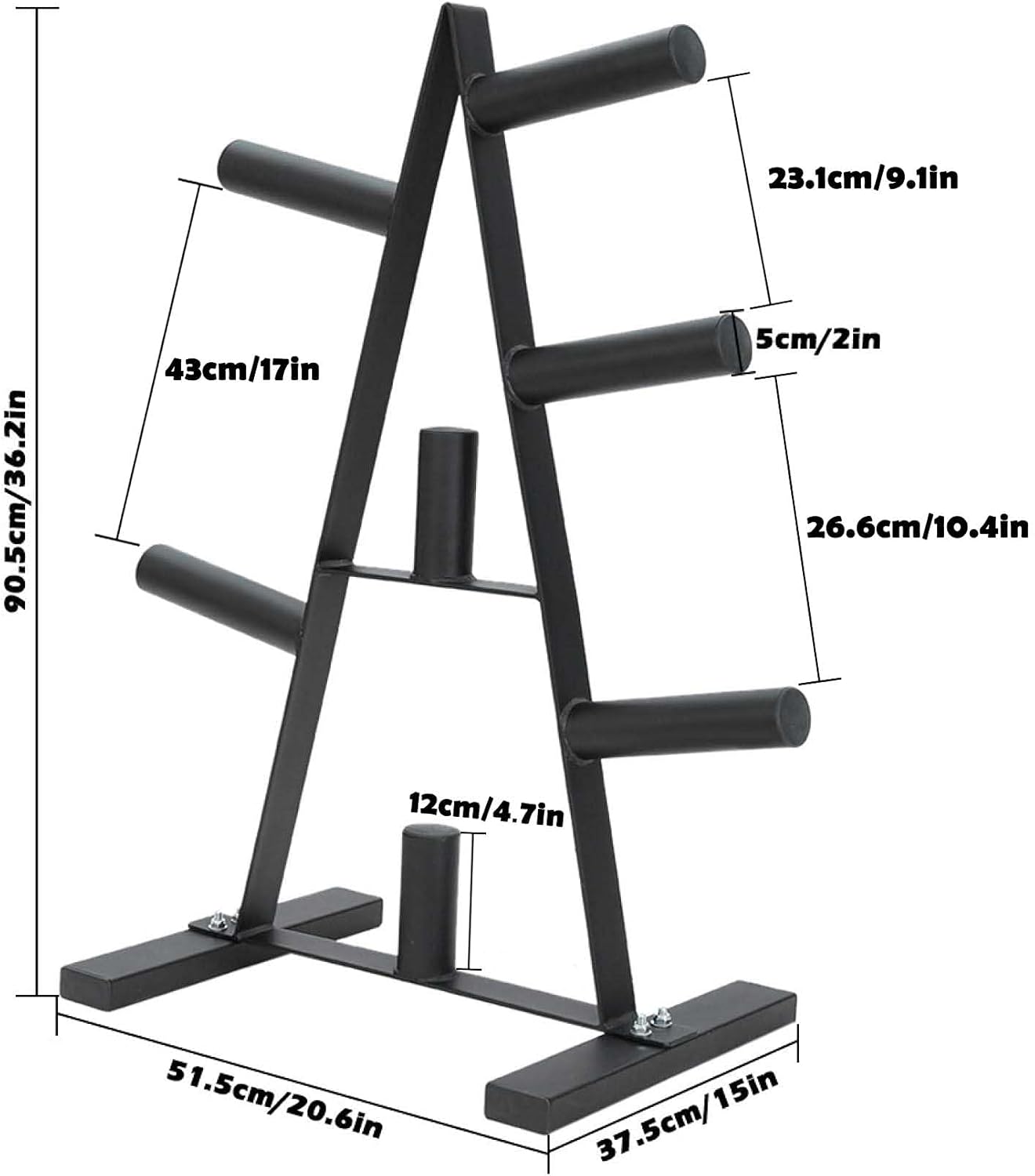 TKI-S Weight Plate Rack for Home Gym,Weight Tree with Plate Holder Strength Training Weight Racks for Olympic Weight Plates 2 inch,Black : Sports & Outdoors
